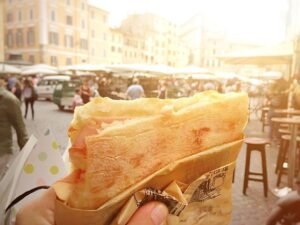comida de rua em roma